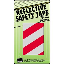 Show details for Reflective Safety Tape -Red/Silver Stripe Picture of Reflective Safety Tape -Red/Silver Stripe