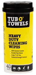 Show details for Tub O' Towels Heavy Duty Cleaning Wipes, 40 ct Picture of Tub O' Towels Heavy Duty Cleaning Wipes, 40 ct
