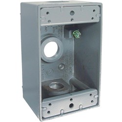 Show details for Bell Single-Gang Weatherproof Outdoor Outlet Box Picture of Bell Single-Gang Weatherproof Outdoor Outlet Box