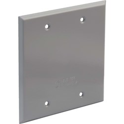Show details for Bell 2-Gang Blank Weatherproof Outdoor Box Cover Picture of Bell 2-Gang Blank Weatherproof Outdoor Box Cover