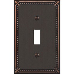 Show details for Amerelle Imperial Bead Cast Metal Switch Wall Plate Picture of Amerelle Imperial Bead Cast Metal Switch Wall Plate