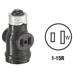 Show details for Leviton Light Socket Adapter Picture of Leviton Light Socket Adapter
