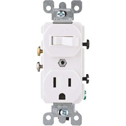 Show details for Leviton Heavy-Duty Switch & Outlet Picture of Leviton Heavy-Duty Switch & Outlet