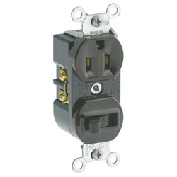 Show details for Leviton Heavy-Duty Switch & Outlet Picture of Leviton Heavy-Duty Switch & Outlet