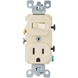 Show details for Leviton Heavy-Duty Switch & Outlet Picture of Leviton Heavy-Duty Switch & Outlet