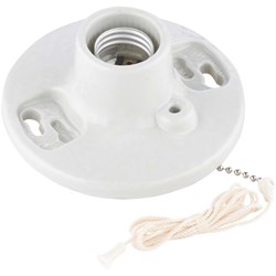 Show details for Leviton Lampholder With Pull Chain Picture of Leviton Lampholder With Pull Chain