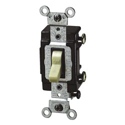 Show details for Leviton Illuminated Commercial Grade Toggle Single Pole Switch Picture of Leviton Illuminated Commercial Grade Toggle Single Pole Switch