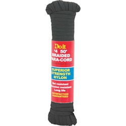 Show details for Do it Braided Polypropylene Black Paracord - 1/8" - 50 ft Picture of Do it Braided Polypropylene Black Paracord - 1/8" - 50 ft