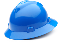 Show details for Hard Hat Full-Brim w/ Fas-Trac Suspension – Blue Picture of Hard Hat Full-Brim w/ Fas-Trac Suspension – Blue