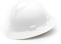 Show details for Hard Hat Full-Brim w/ Fas-Trac Suspension – White Picture of Hard Hat Full-Brim w/ Fas-Trac Suspension – White