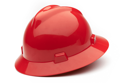 Show details for Hard Hat Full-Brim w/ Fas-Trac Suspension – Red Picture of Hard Hat Full-Brim w/ Fas-Trac Suspension – Red