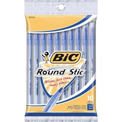 Show details for Bic Round Stic Ball Pen - Blue 10pk Picture of Bic Round Stic Ball Pen - Blue 10pk