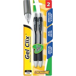 Show details for ProMarx Gel Clix Retractable Pen - Black Picture of ProMarx Gel Clix Retractable Pen - Black