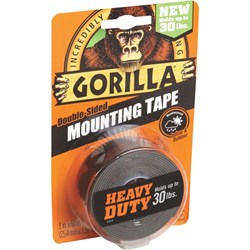 Show details for Gorilla Double-Sided Mounting Tape - Black - 30lbs Picture of Gorilla Double-Sided Mounting Tape - Black - 30lbs