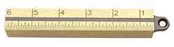 Show details for Gauge Plumb Bob w/ Bottom Square - Brass Picture of Gauge Plumb Bob w/ Bottom Square - Brass