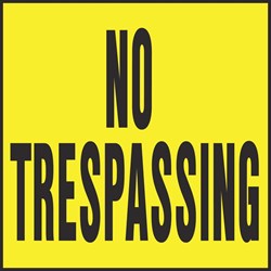 Show details for Hy-Ko No Trespassing Sign Picture of Hy-Ko No Trespassing Sign