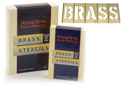Show details for Stencil Brass Letters 33pc. – 2”  Picture of Stencil Brass Letters 33pc. – 2”