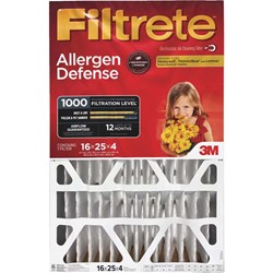 Show details for 3M Filtrete Allergen Defense Deep Pleat Air Conditioner & Furnace Filter - 16"x25"x4" Picture of 3M Filtrete Allergen Defense Deep Pleat Air Conditioner & Furnace Filter - 16"x25"x4"