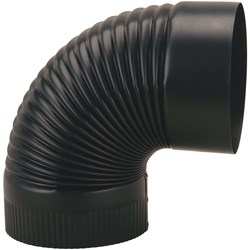 Show details for Black Crimped Elbow Picture of Black Crimped Elbow