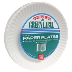 Show details for Nature's Own Green Label Paper Plates Picture of Nature's Own Green Label Paper Plates