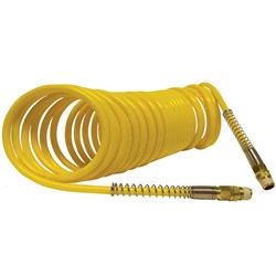 Show details for 3/8 In. x 25 Ft. Yellow Self-Storing Nylon Air Hose Picture of 3/8 In. x 25 Ft. Yellow Self-Storing Nylon Air Hose