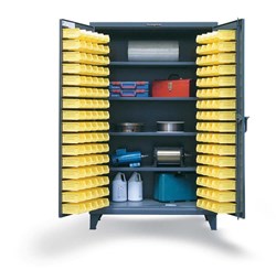 Show details for Bin Storage Cabinet with Shelves - 36"x24"x72" Picture of Bin Storage Cabinet with Shelves - 36"x24"x72"