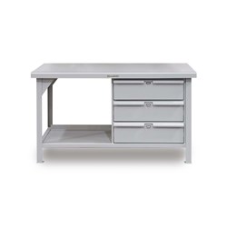Show details for Industrial shop Table with 3 Drawers - 72"x36"x34" Picture of Industrial shop Table with 3 Drawers - 72"x36"x34"