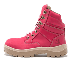 Show details for Southern Cross Ladies Steel Blue Leather Boots, Pink - Size 6 - Wide Picture of Southern Cross Ladies Steel Blue Leather Boots, Pink - Size 6 - Wide