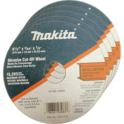 Show details for 4-1/2" x 7/8" x 3/64" Super Thin Cut-off Wheel, Metal, 25/pk Picture of 4-1/2" x 7/8" x 3/64" Super Thin Cut-off Wheel, Metal, 25/pk