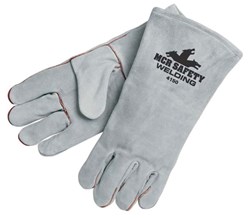 Show details for Glove Welding Leather Grey Picture of Glove Welding Leather Grey