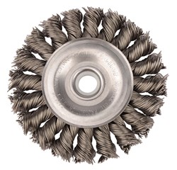 Show details for 3" Standard Twist Knot Wire Wheel, .020" Steel Fill, 1/2"-3/8" Arbor Hole Picture of 3" Standard Twist Knot Wire Wheel, .020" Steel Fill, 1/2"-3/8" Arbor Hole