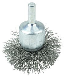 Show details for 2" Circular Flared Crimped Wire End Brush, .014" Steel Fill Picture of 2" Circular Flared Crimped Wire End Brush, .014" Steel Fill