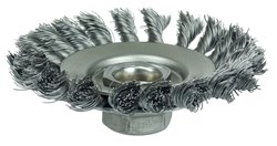 Show details for Knot Wire Bevel Brush 4", .020" Steel Fill, 5/8"-11 UNC Nut Picture of Knot Wire Bevel Brush 4", .020" Steel Fill, 5/8"-11 UNC Nut