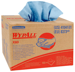 Show details for Shop Towel X80 Box Sheet 160 Wypall – Blue  Picture of Shop Towel X80 Box Sheet 160 Wypall – Blue
