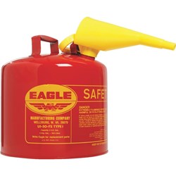 Show details for Safety Can Type I w/ Funnel Eagle – 5gal.  Picture of Safety Can Type I w/ Funnel Eagle – 5gal.