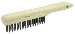 Show details for Vortec Pro Scratch Brush, .012 Carbon Steel Fill, Shoe Handle, 4 x 16 Rows Picture of Vortec Pro Scratch Brush, .012 Carbon Steel Fill, Shoe Handle, 4 x 16 Rows
