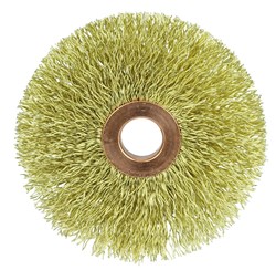 Show details for 3" Small Diameter Crimped Wire Wheel, .014" Brass Fill, 1/2" Arbor Hole Picture of 3" Small Diameter Crimped Wire Wheel, .014" Brass Fill, 1/2" Arbor Hole