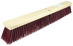 Show details for 24" Green Works Sweep, Coarse Maroon Fill with Rubberwood Block Picture of 24" Green Works Sweep, Coarse Maroon Fill with Rubberwood Block