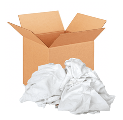 Show details for Rag White T-Shirt Box – 10lb.  Picture of Rag White T-Shirt Box – 10lb.