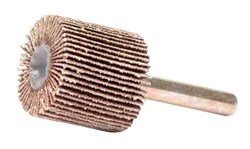 Show details for 1" x 1" Tiger Coated Abrasive Flap Wheel, 1/4" Stem, 80AO Picture of 1" x 1" Tiger Coated Abrasive Flap Wheel, 1/4" Stem, 80AO