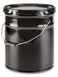 Show details for Bucket Metal Gallon 5 w/ Lid - Black Picture of Bucket Metal Gallon 5 w/ Lid - Black