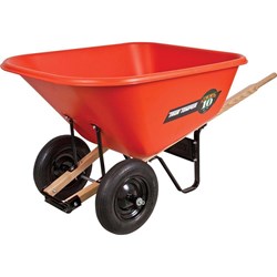 Show details for Wheelbarrow Poly w/ Tire Pneumatic – 10 cu. ft.  Picture of Wheelbarrow Poly w/ Tire Pneumatic – 10 cu. ft.