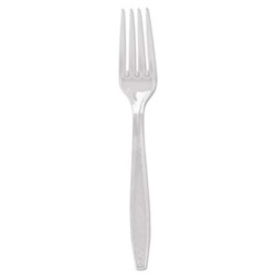 Show details for Utensil Fork Weight Heavy Style Clear – 100ct.  Picture of Utensil Fork Weight Heavy Style Clear – 100ct.