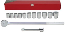 Show details for Socket Set w/ Ratchet Drive 3/4" 12 Point Wright – 13pc. Picture of Socket Set w/ Ratchet Drive 3/4" 12 Point Wright – 13pc.