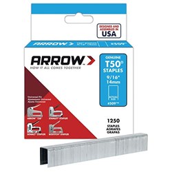 Show details for Staple T50 1250pack Arrow – 9/16” Picture of Staple T50 1250pack Arrow – 9/16”