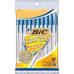 Show details for Bic Cristal Ball Pen - Blue 10pk Picture of Bic Cristal Ball Pen - Blue 10pk