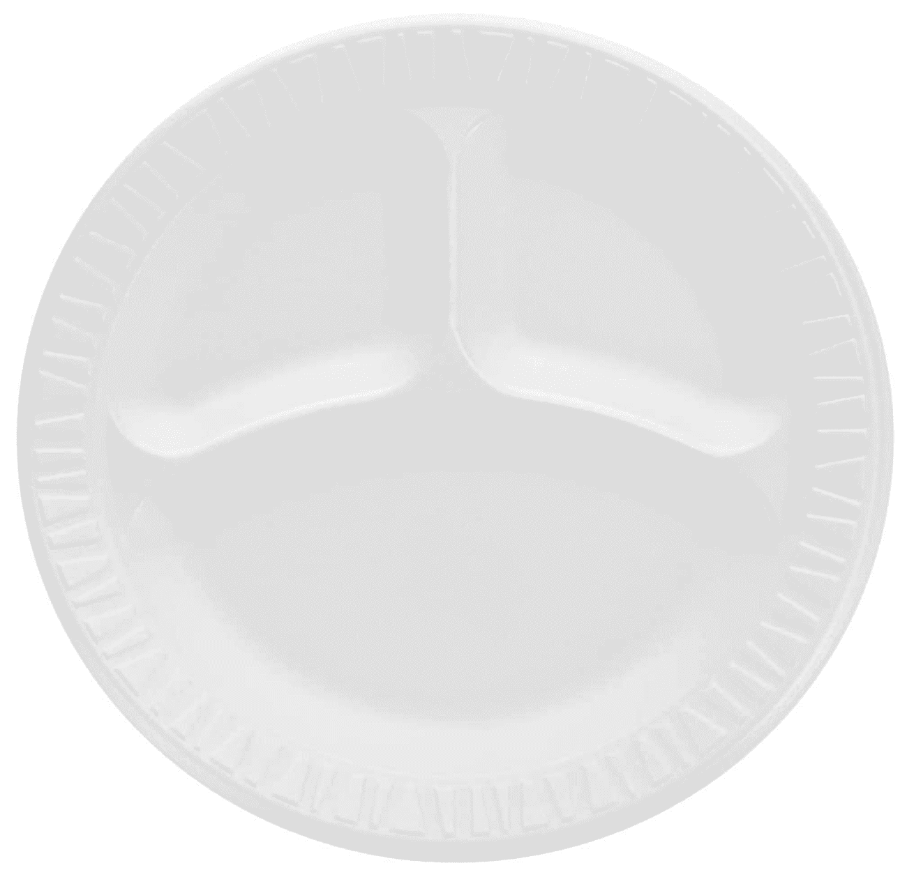 Picture of Plate Foam Round 10-1/4” w/ Compart – 125ct. 