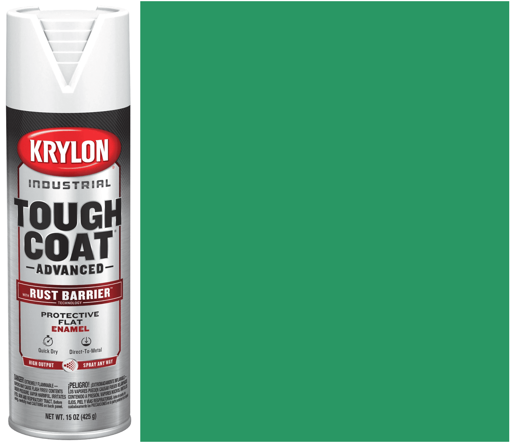 Picture of Paint Aerosol Tough Coat Advanced Krylon - Safety OSHA Green Gloss