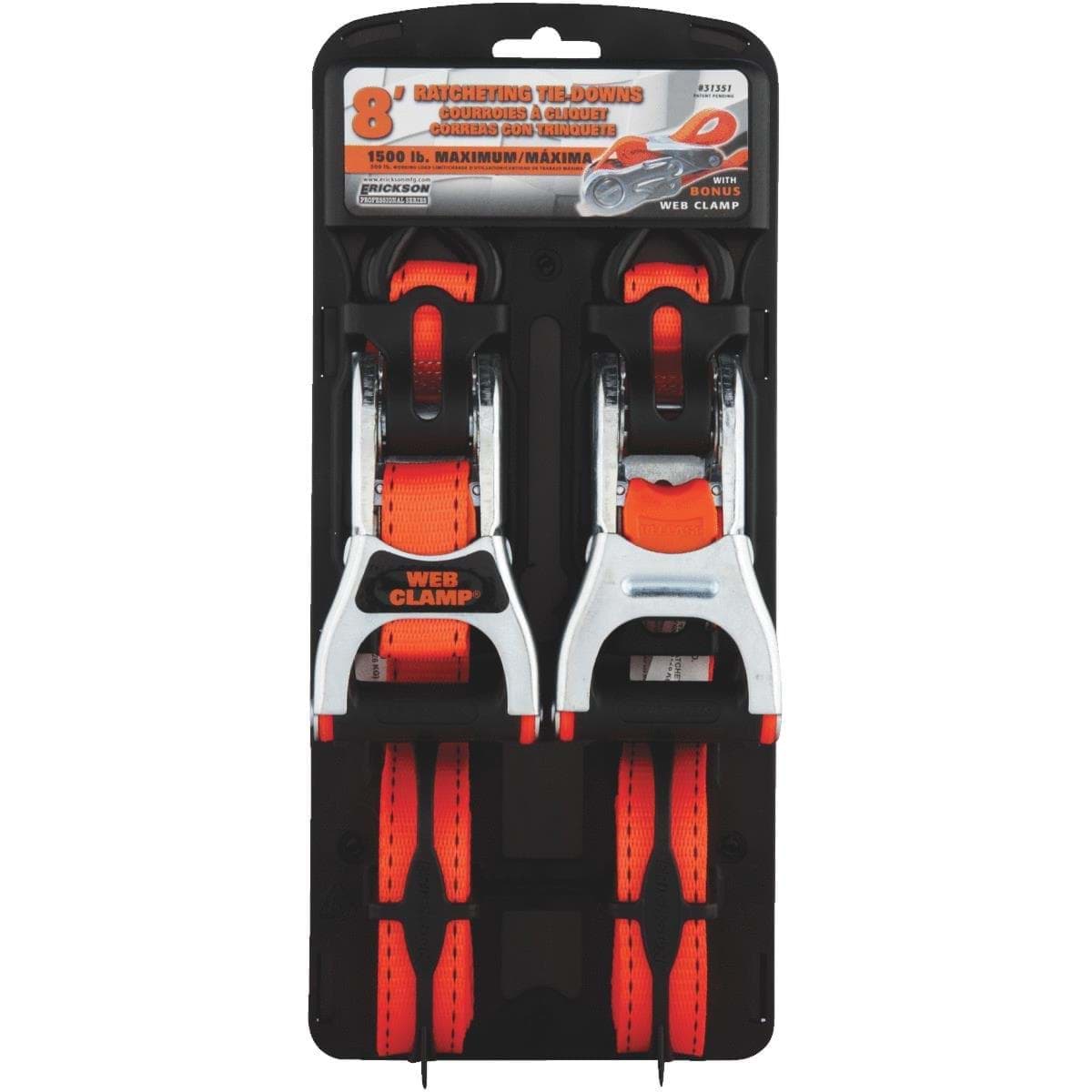 Picture of Erickson Web Clamp Ratchet Strap - 1"x8'
