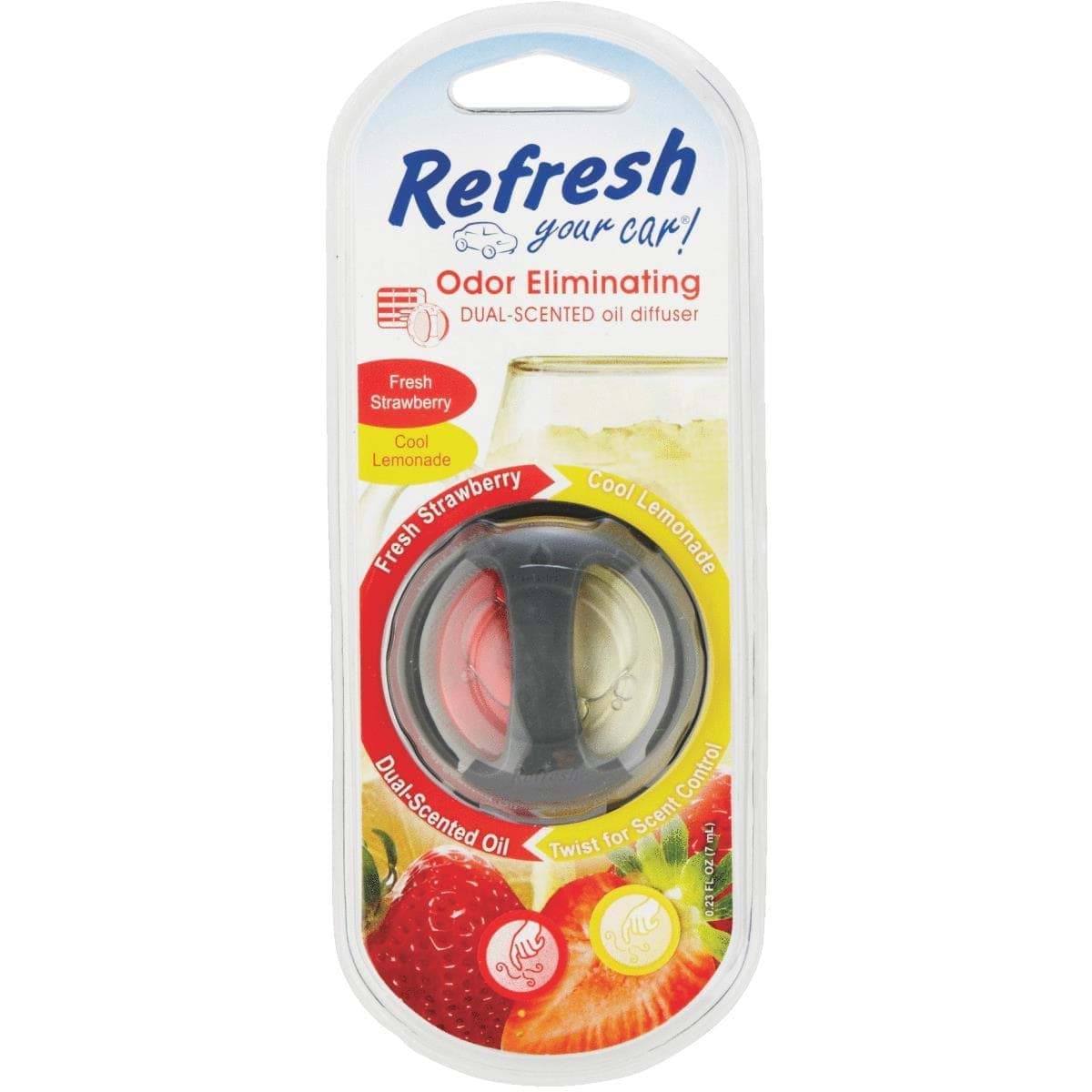 Picture of Refresh Your Car Oil Diffuser Car Air Freshener - Fresh Strawberry/Cool Lemonade